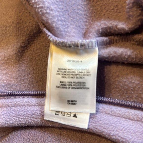 Columbia sportswear company lavender fleece w zip up front pockets bungee pulls - Picture 14 of 14